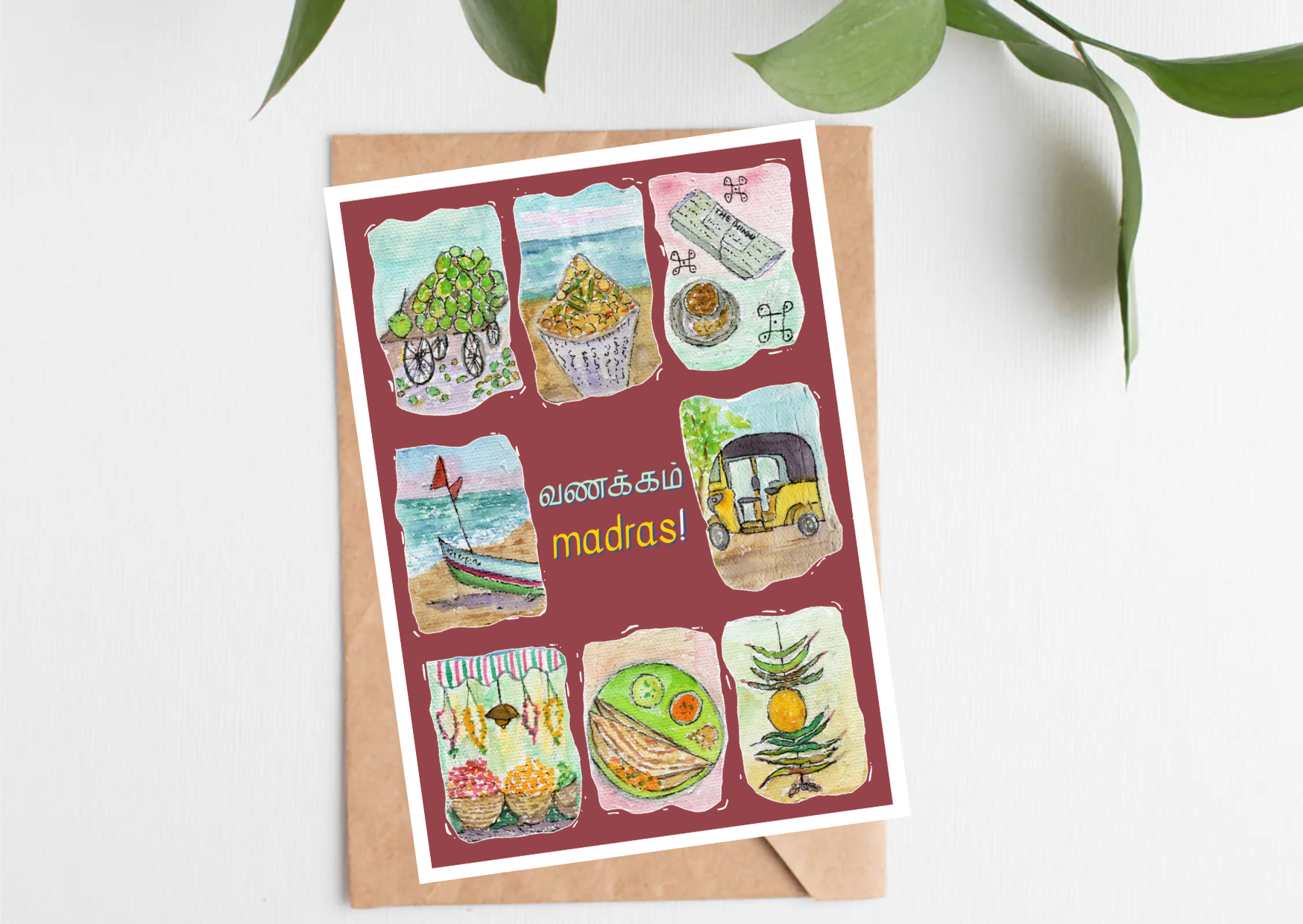 Vanakkam Madras — A6 Postcards by Aishwarya Ashok